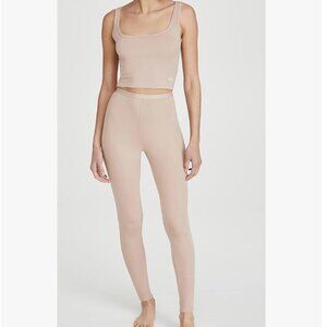Calvin Klein Women's Pure Ribbed Top and Leggings Sleepwear